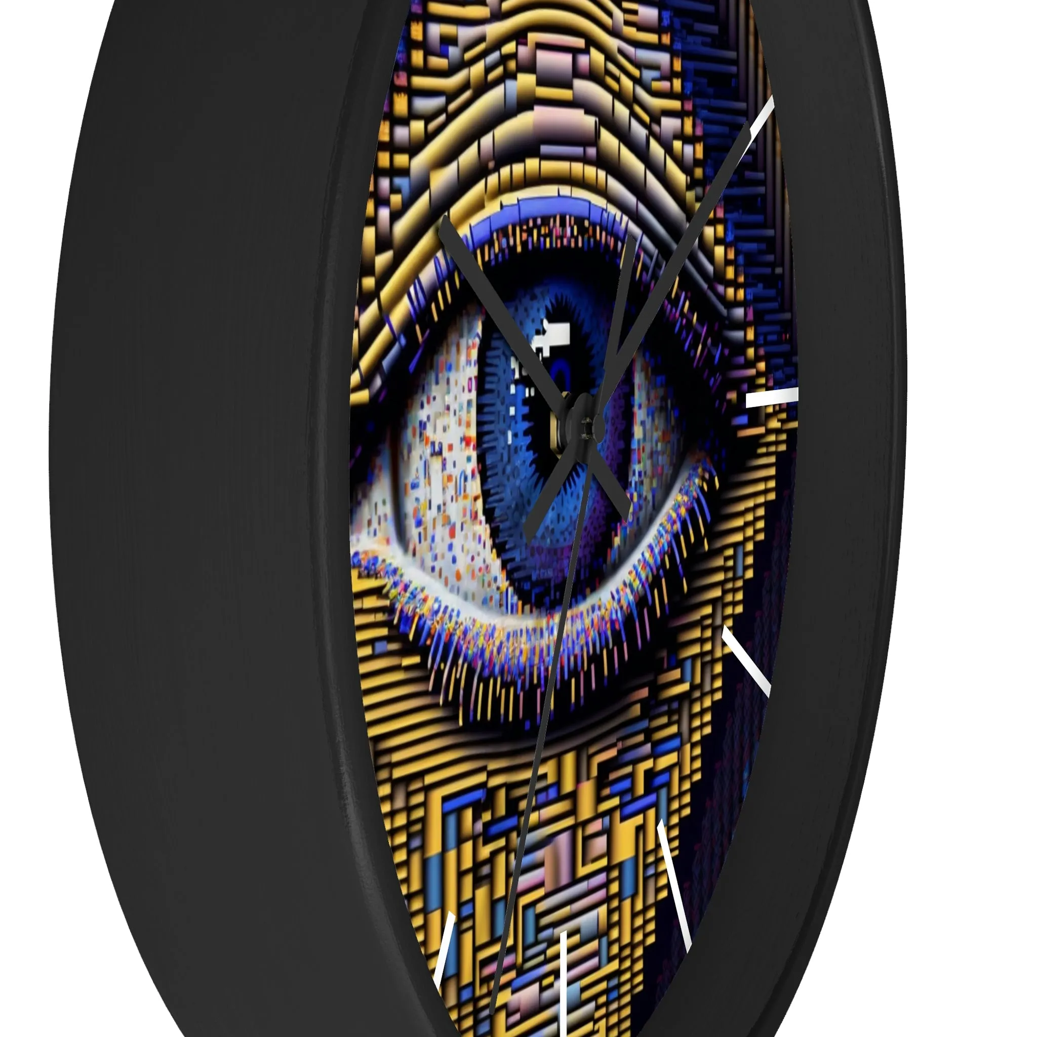 All Seeing Eye Wall Clock #4 w/ lines