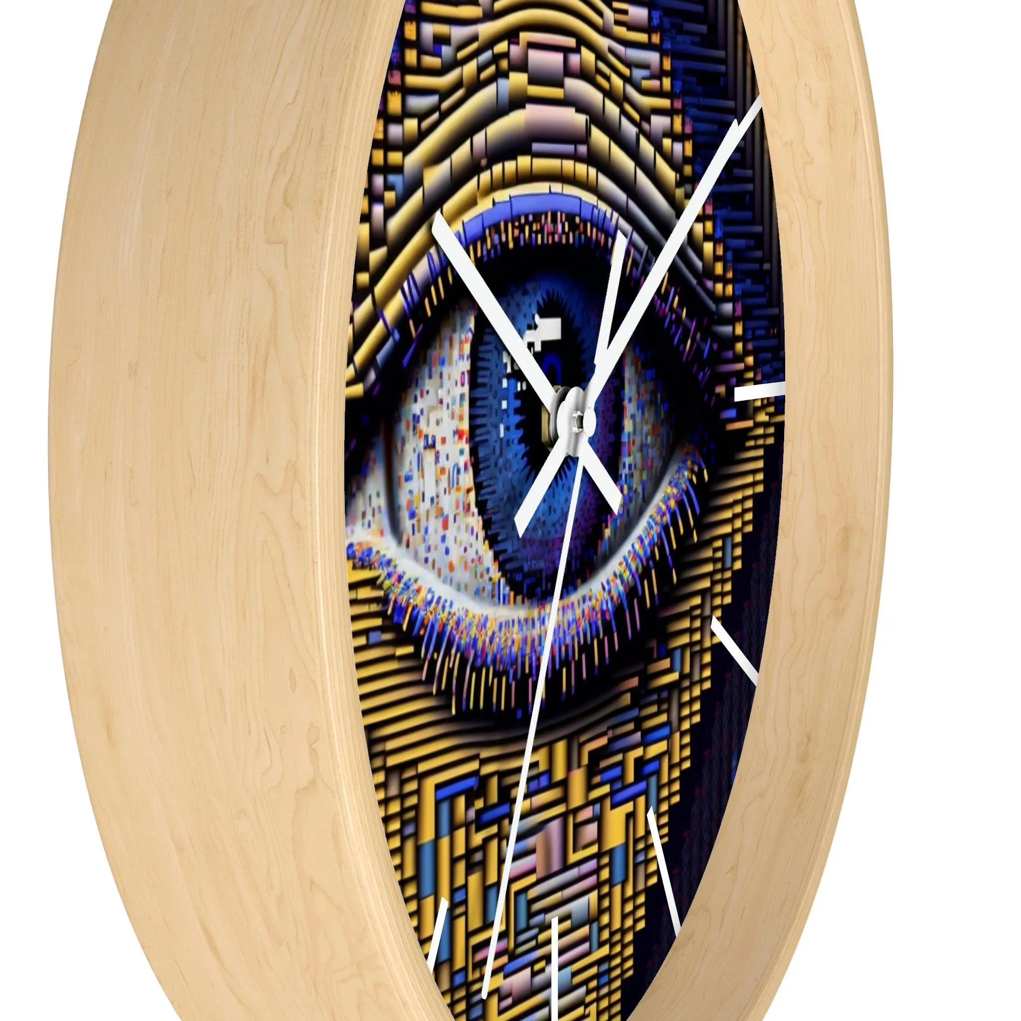 All Seeing Eye Wall Clock #4 w/ lines