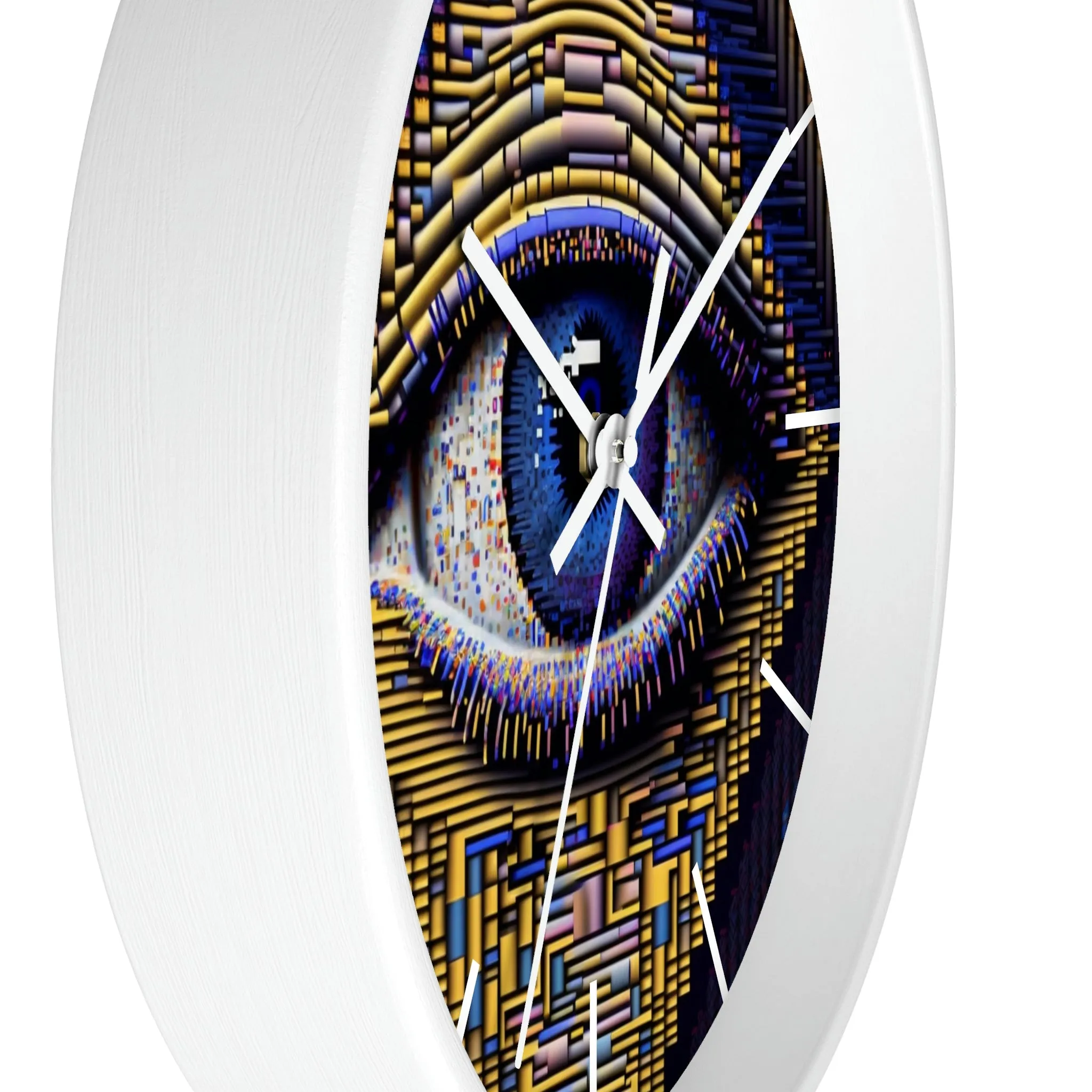 All Seeing Eye Wall Clock #4 w/ lines