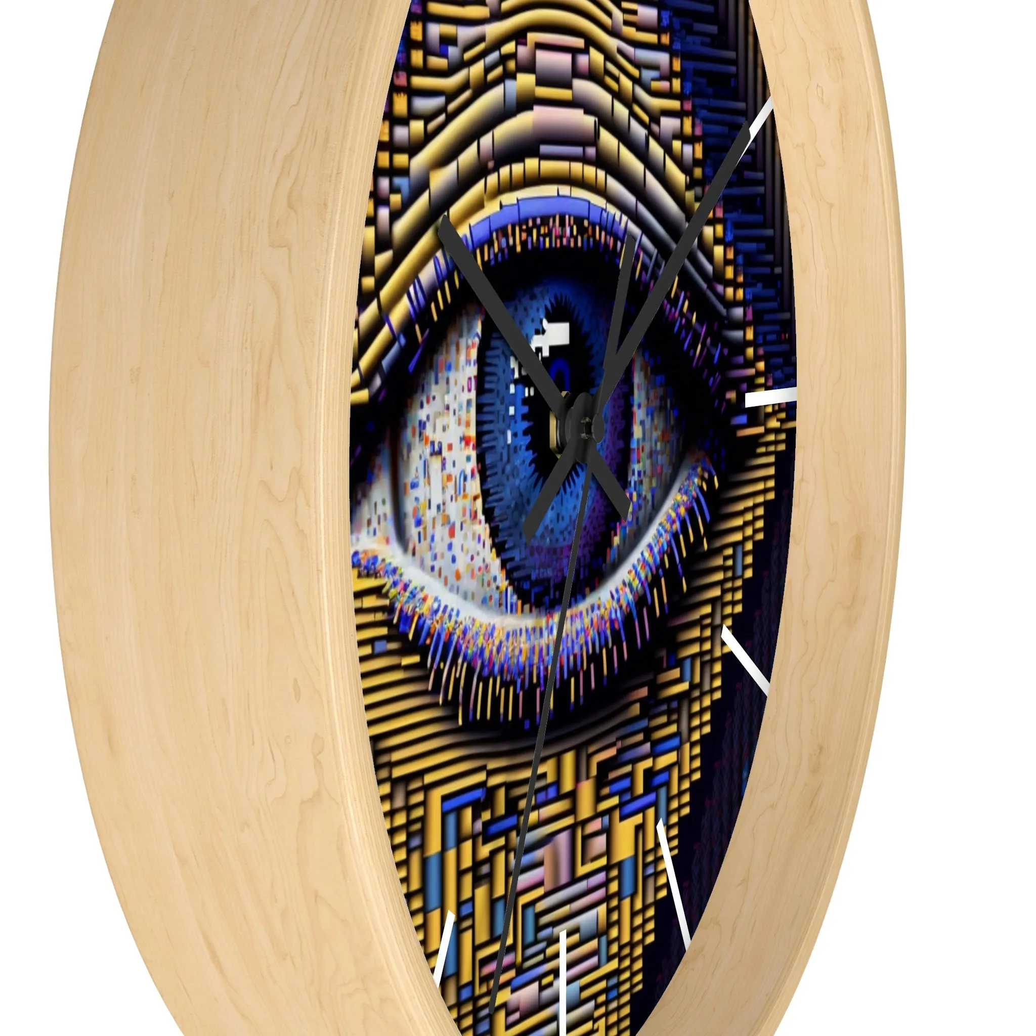 All Seeing Eye Wall Clock #4 w/ lines