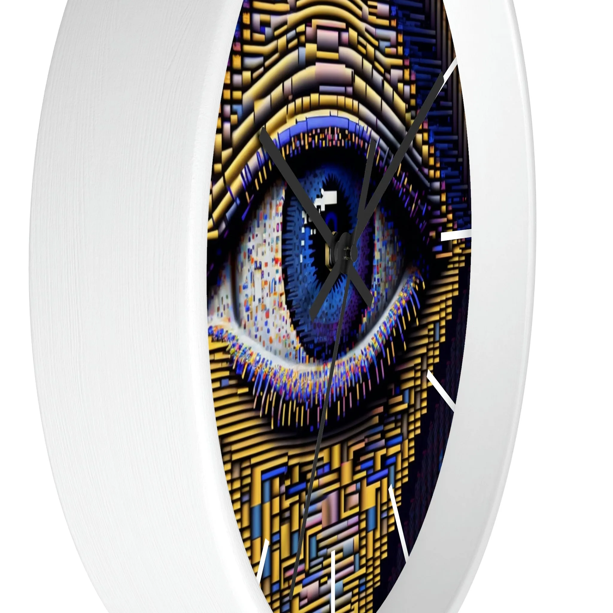 All Seeing Eye Wall Clock #4 w/ lines