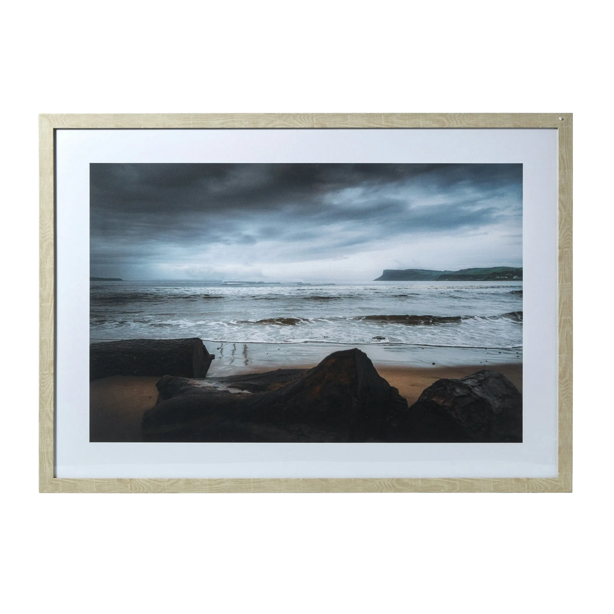 Amalfi Evening Shore Wall Art Natural/Multi 70x50x2.5cm