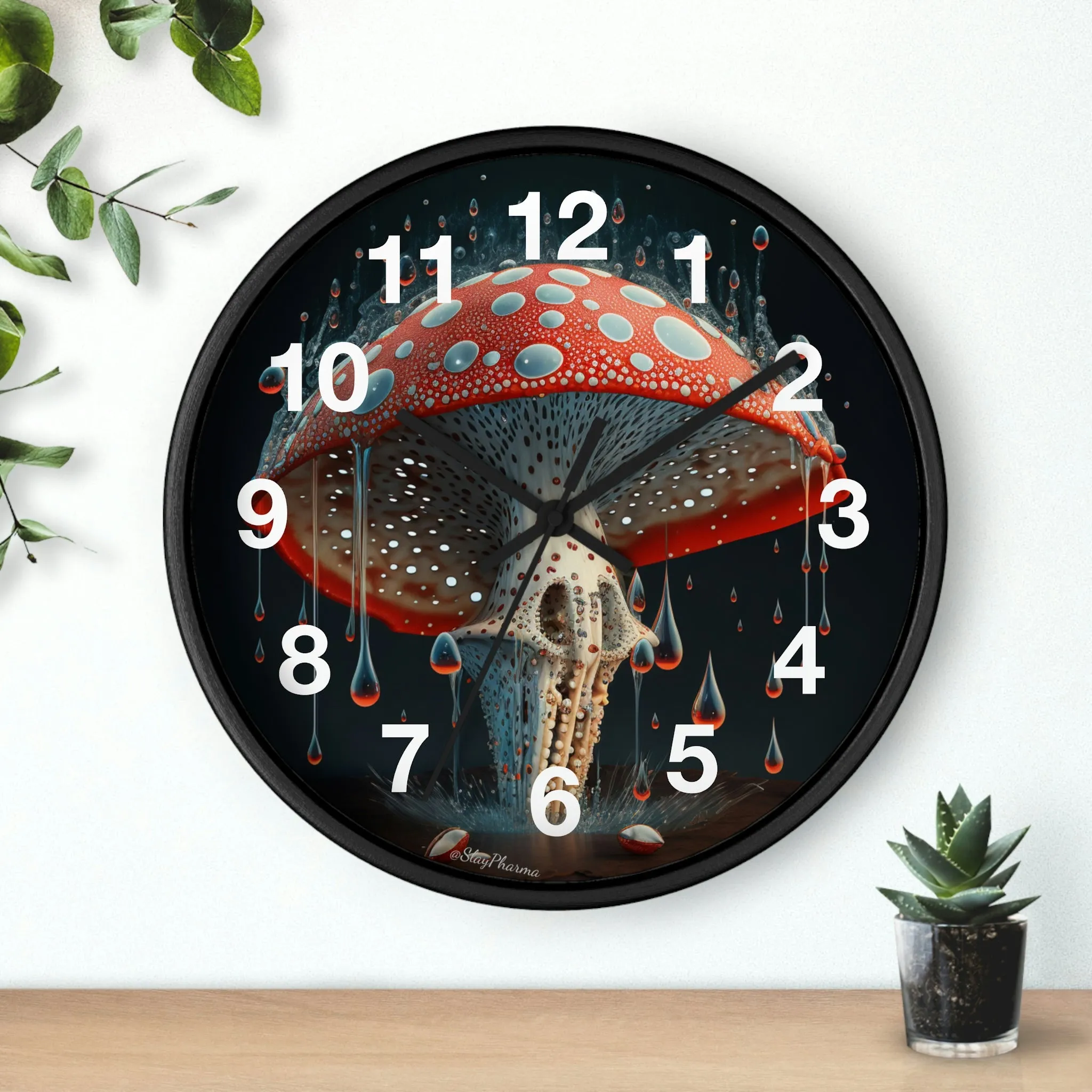 Amanita Dreams Wall Clock #2 w/ numbers