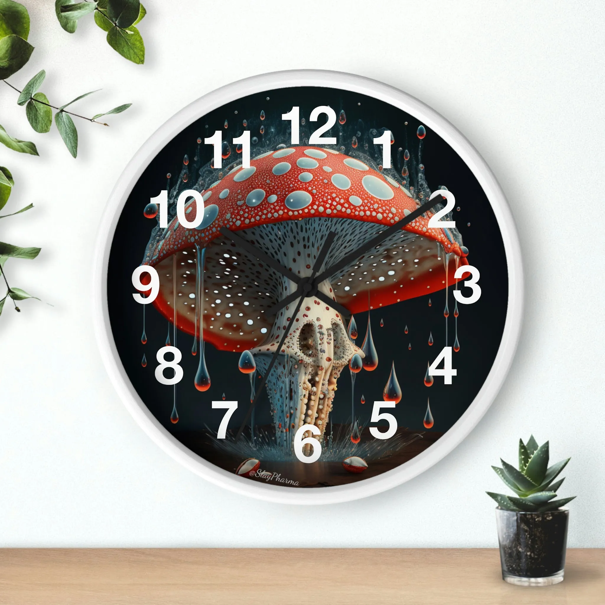 Amanita Dreams Wall Clock #2 w/ numbers