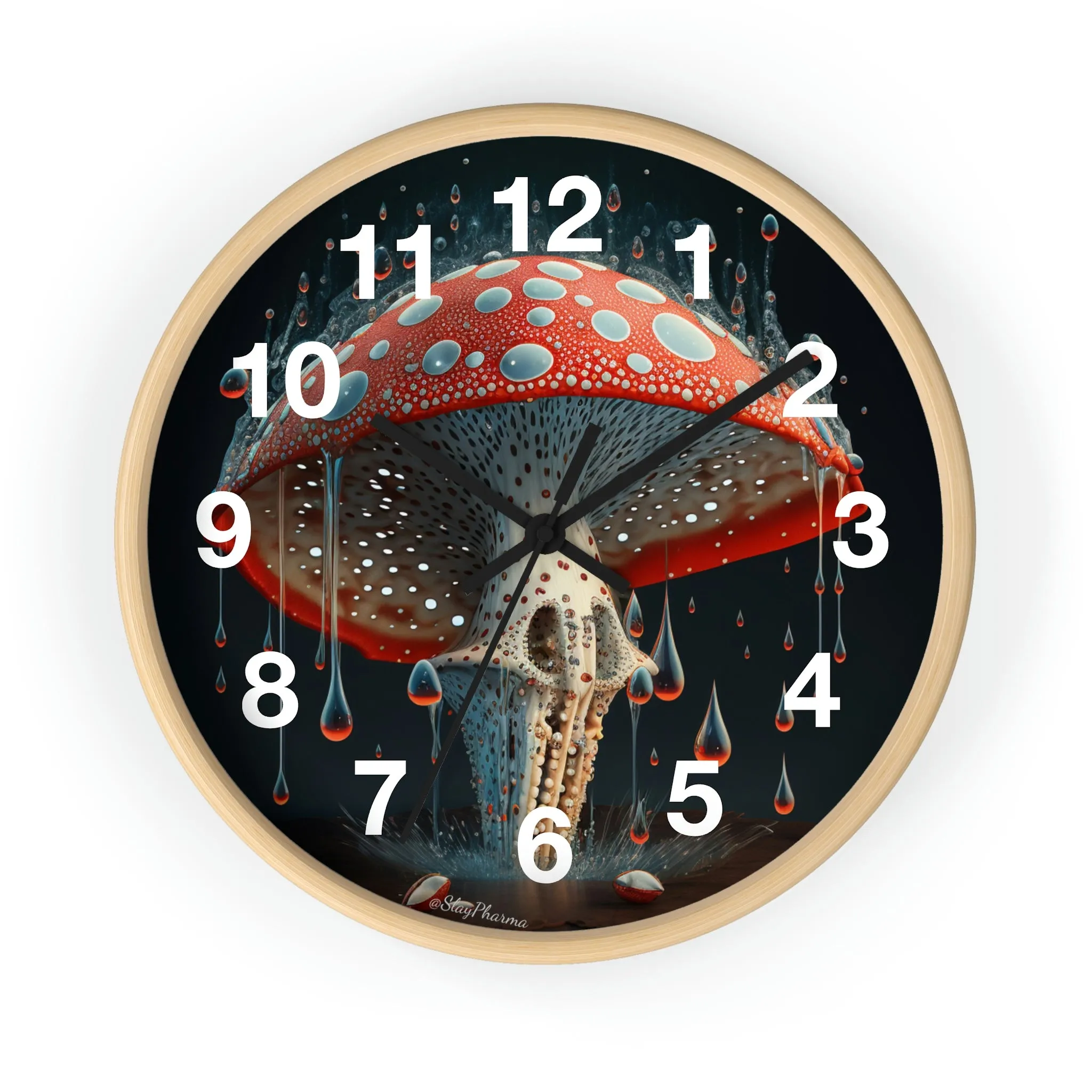 Amanita Dreams Wall Clock #2 w/ numbers