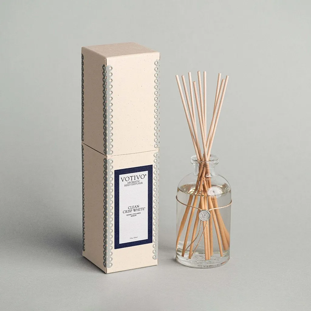 AROMATIC REED DIFFUSER, CLEAN CRISP WHITE