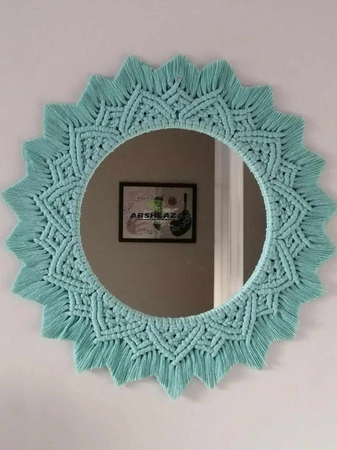 ARSHLAZA Macrame Wall Decor Hanging Mirror Boho THEAME Home Decor Mirror Living Room,Bedroom,Dressing Room Decor Mirror [MFIFOOL]