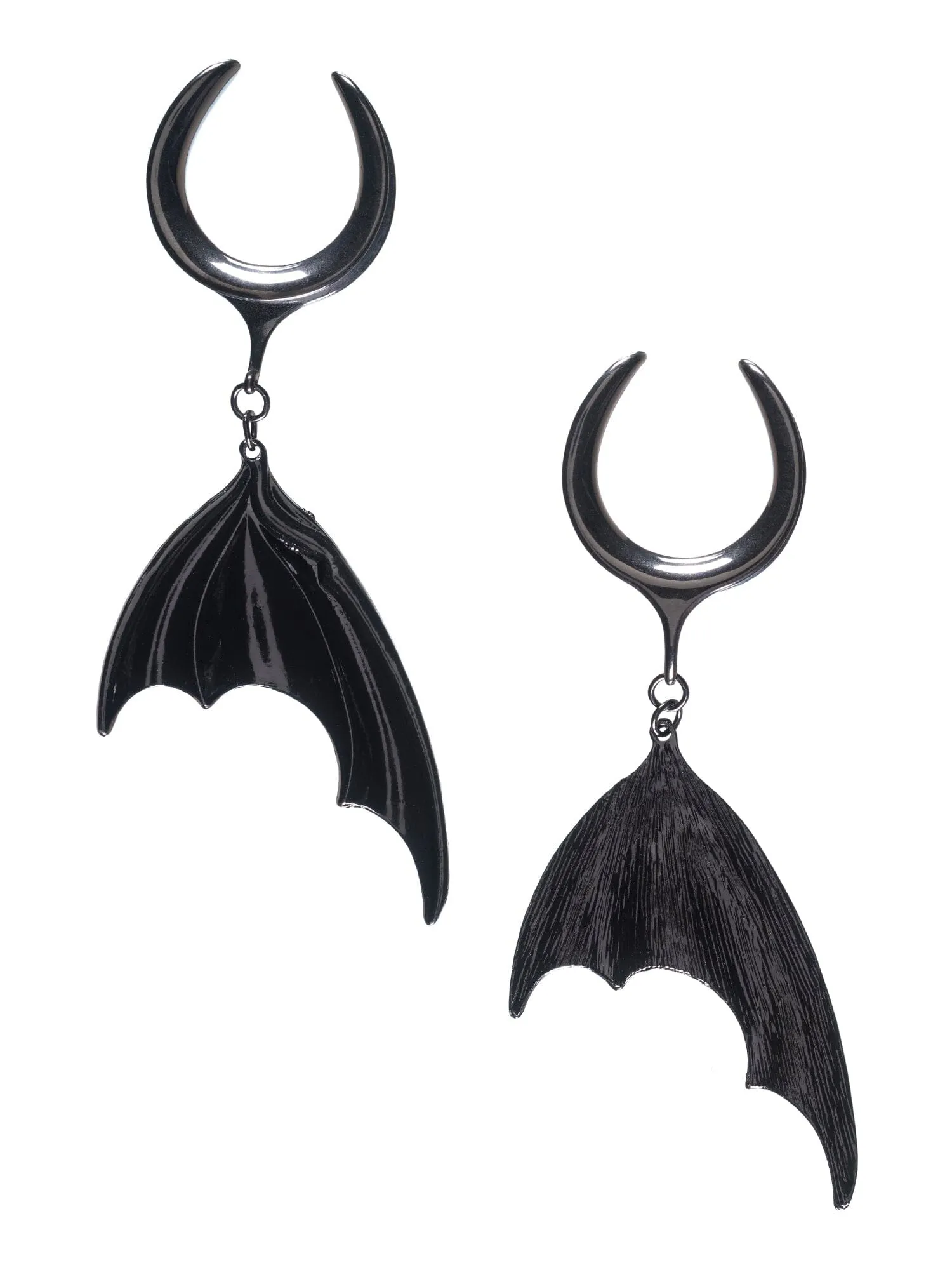 Bat Wing Dangle Steel Crescent Saddles