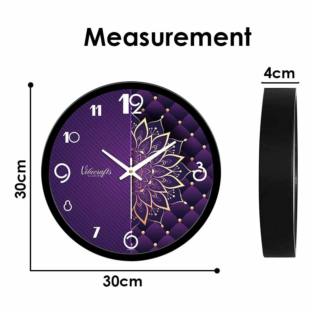 Beautiful Purple Background Designer Wall Clock