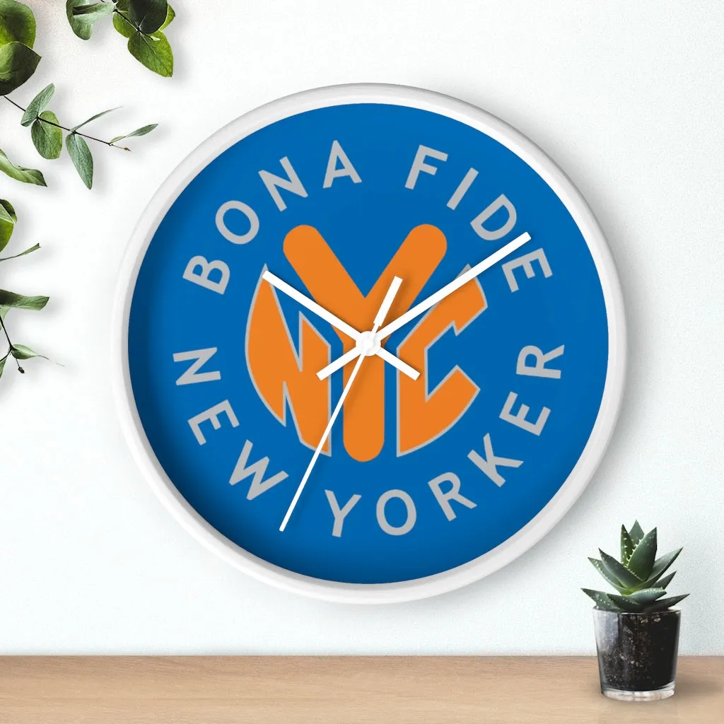 BFNY Wall Clock In Knicks Colors