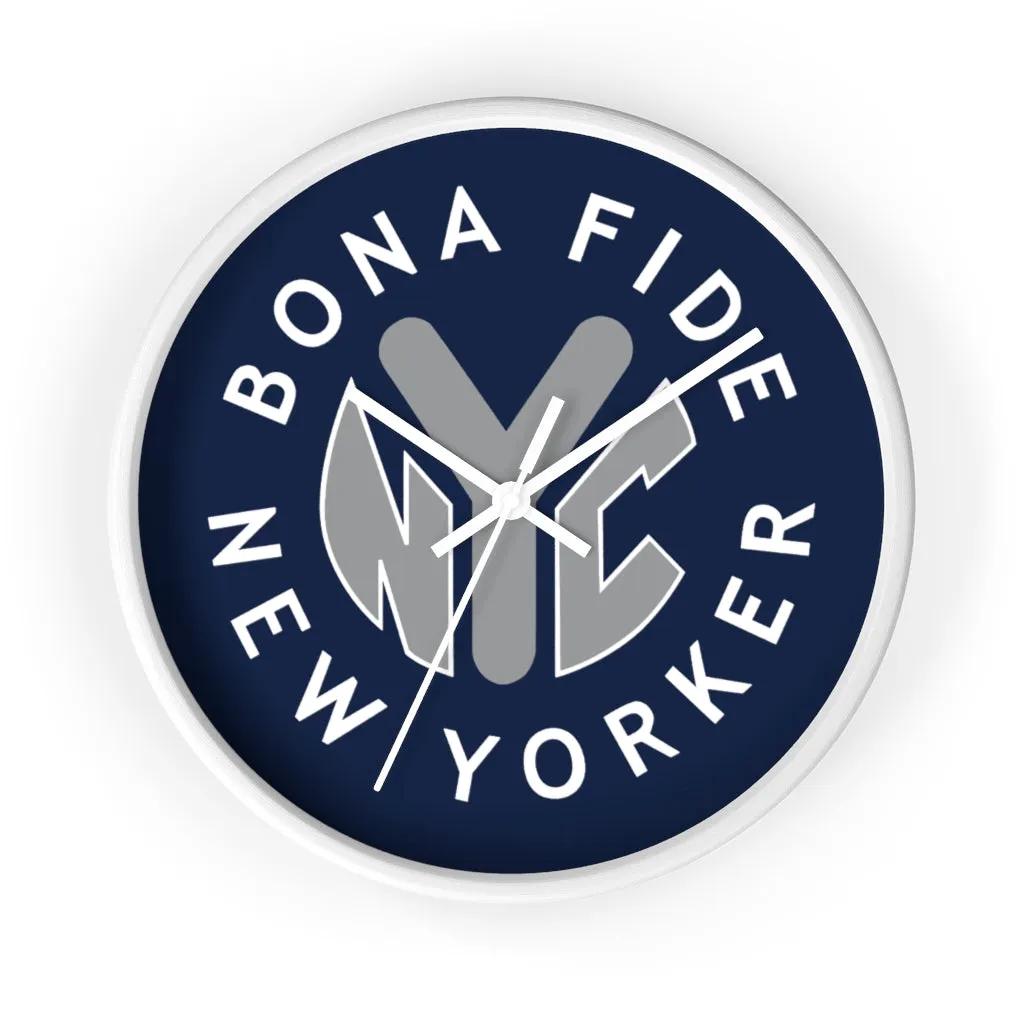 BFNY Wall Clock In Yankees Colors