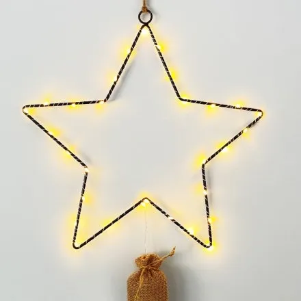 Black Wire LED Star 40cm Large