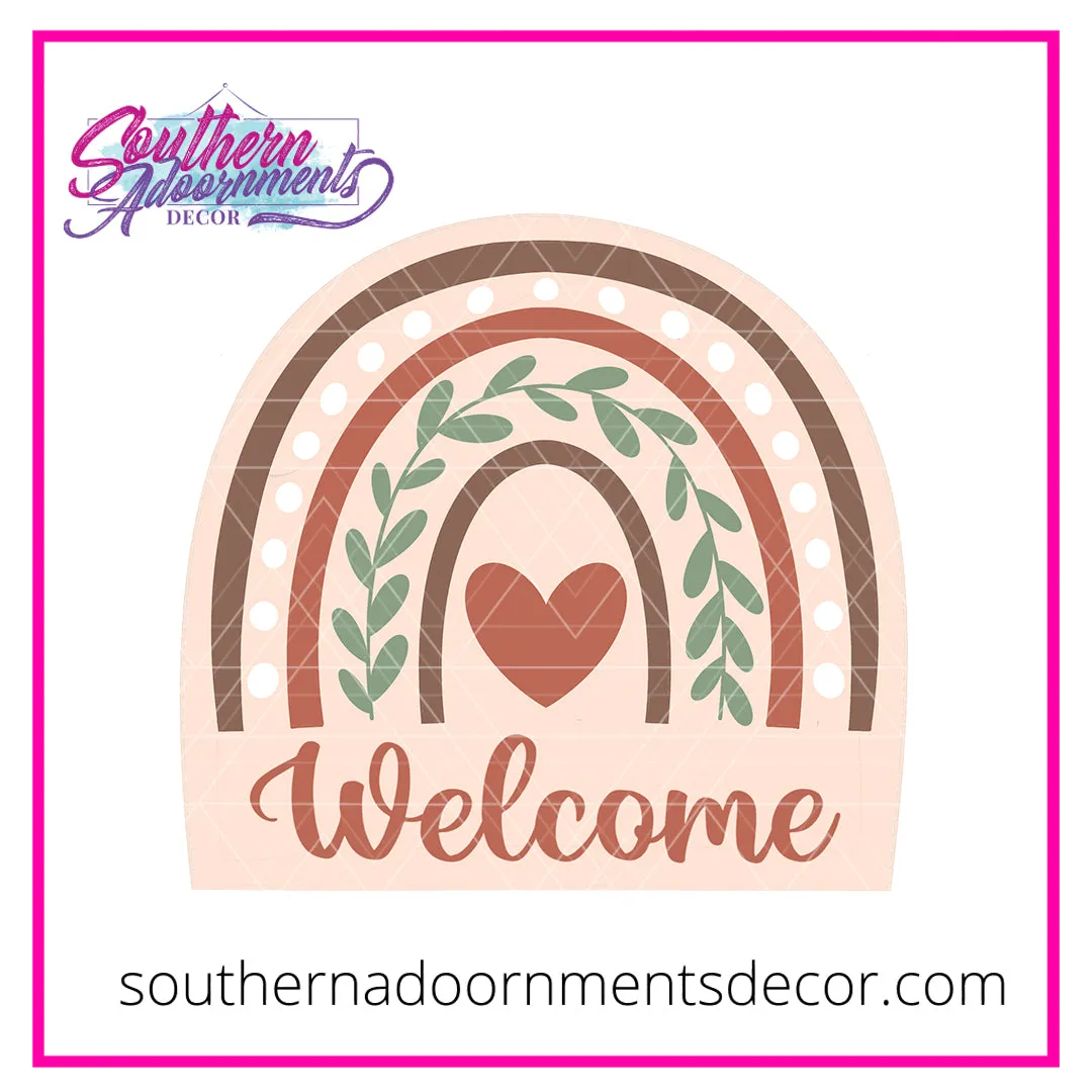 Boho Heart Rainbow Template & Digital Cut File