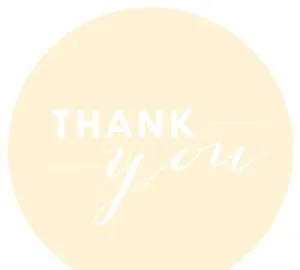 Chic Thank You Circle Favor Labels