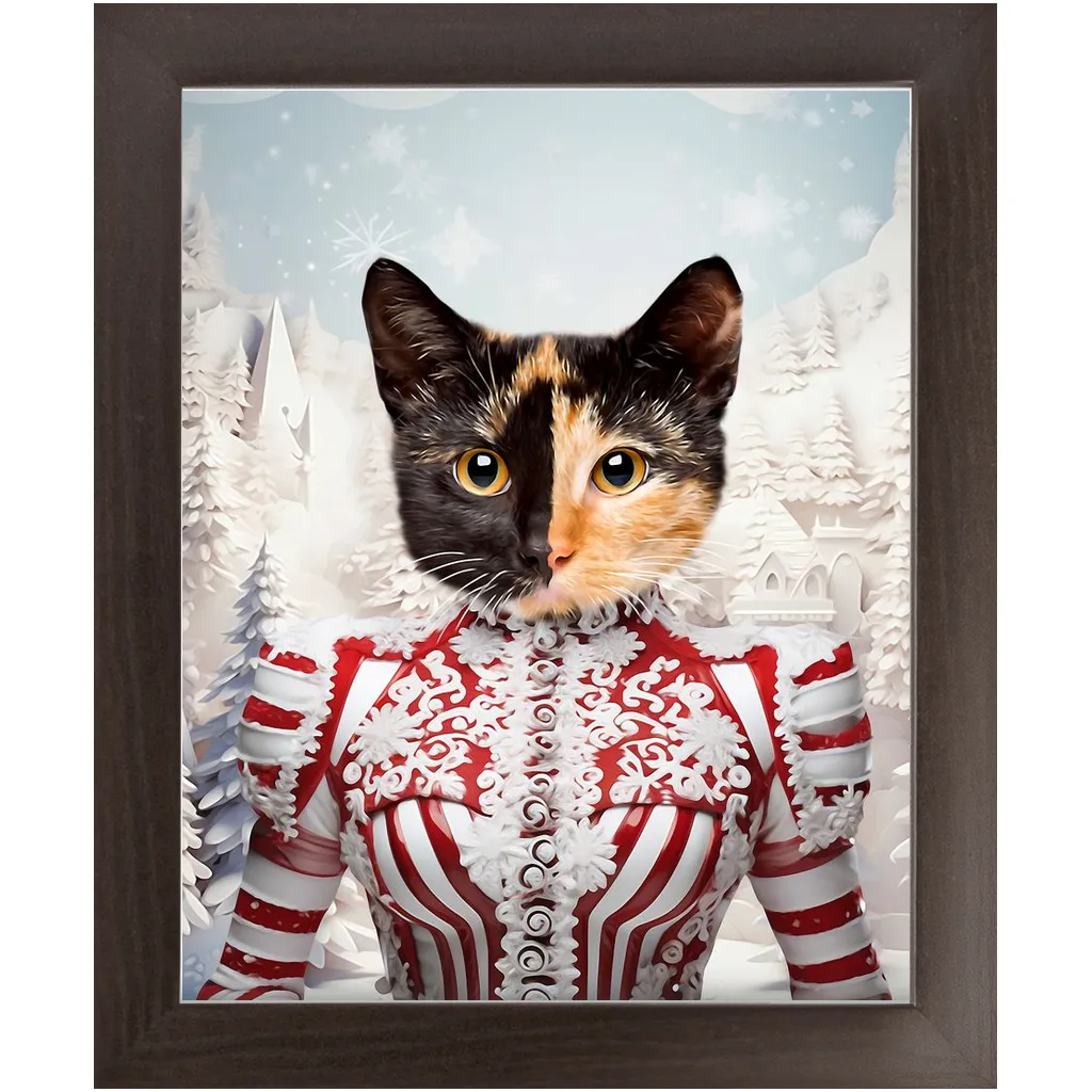 CHRISTMAS CRACKER 15 - Christmas Inspired Custom Pet Portrait Framed Satin Paper Print