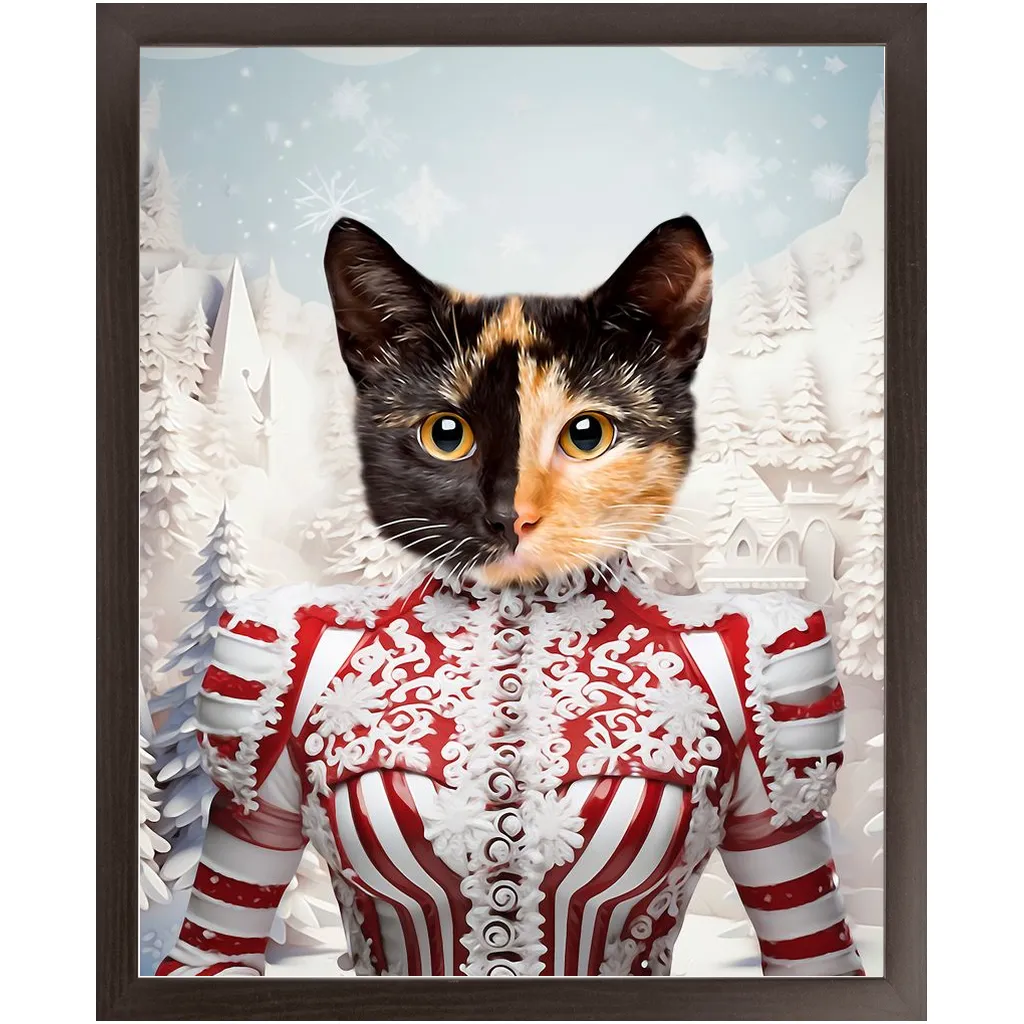 CHRISTMAS CRACKER 15 - Christmas Inspired Custom Pet Portrait Framed Satin Paper Print