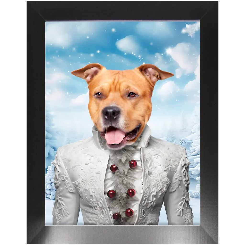 CHRISTMAS CRACKER 5 - Christmas Inspired Custom Pet Portrait Framed Satin Paper Print