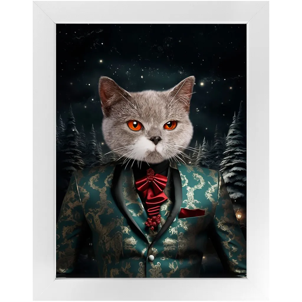 CHRISTMAS CRACKER 7 - Christmas Inspired Custom Pet Portrait Framed Satin Paper Print