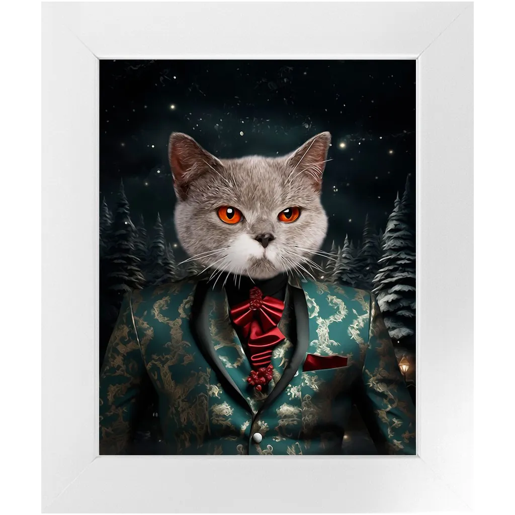 CHRISTMAS CRACKER 7 - Christmas Inspired Custom Pet Portrait Framed Satin Paper Print