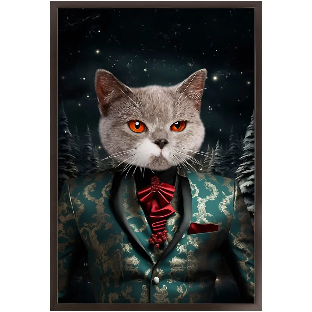 CHRISTMAS CRACKER 7 - Christmas Inspired Custom Pet Portrait Framed Satin Paper Print