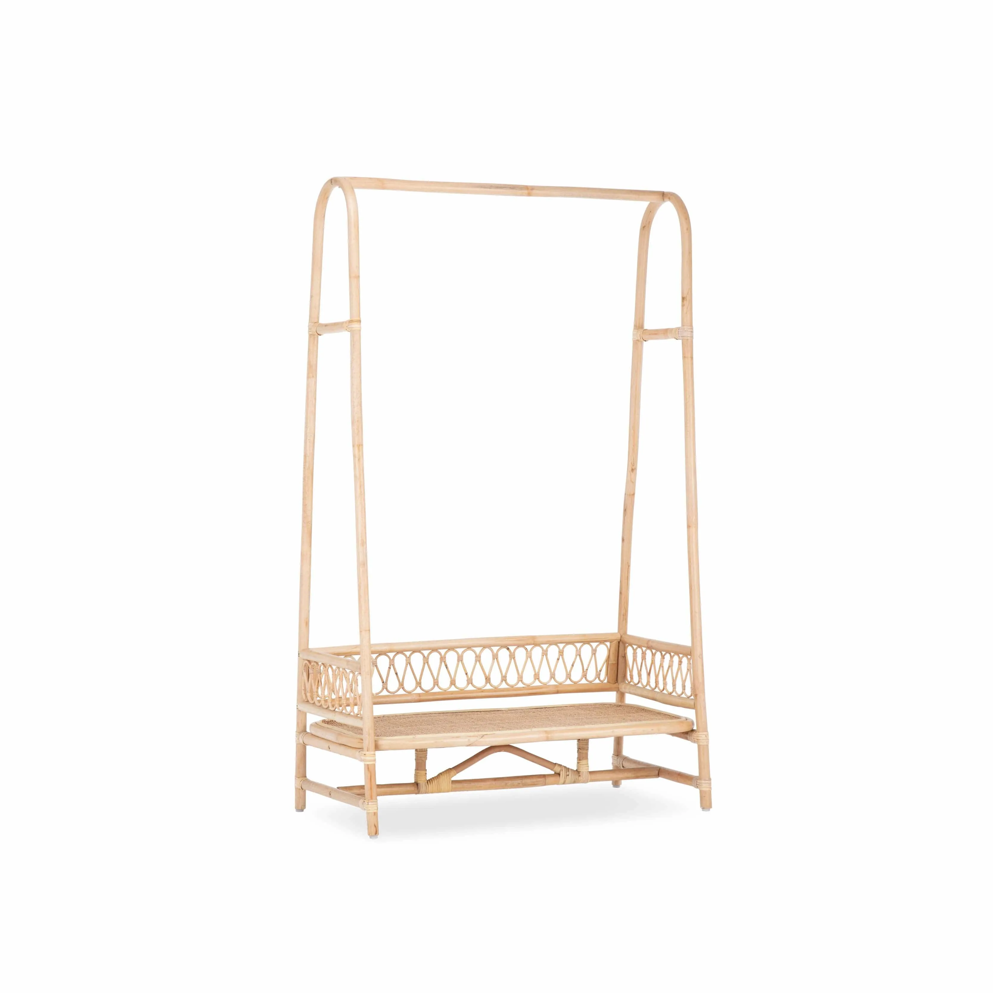 CuddleCo Aria Crib and Hanging Rail Room Set in Rattan