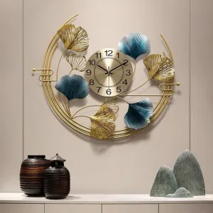 Decorative Wall Clock, Art Deco Style, DIY Assembly, Gold Coloured, for Living Spaces Color - Multi I 26x1x26 inches