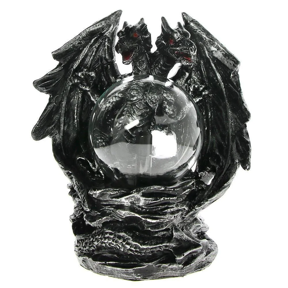 Double Headed Dragon Plasma Ball Figurine