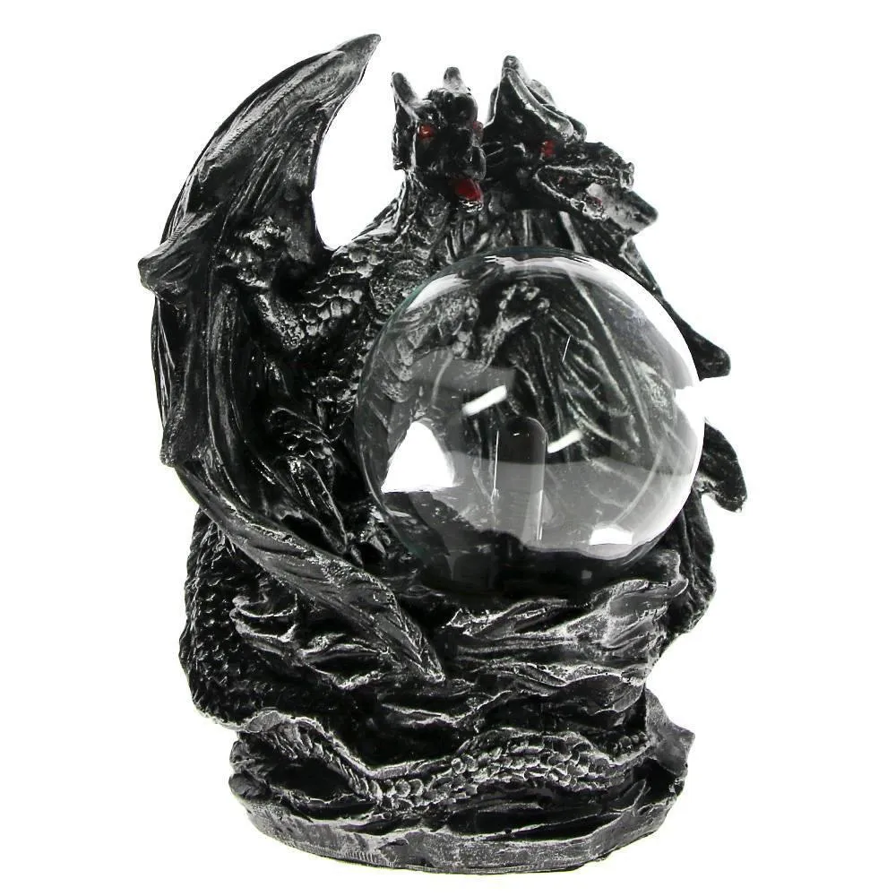 Double Headed Dragon Plasma Ball Figurine