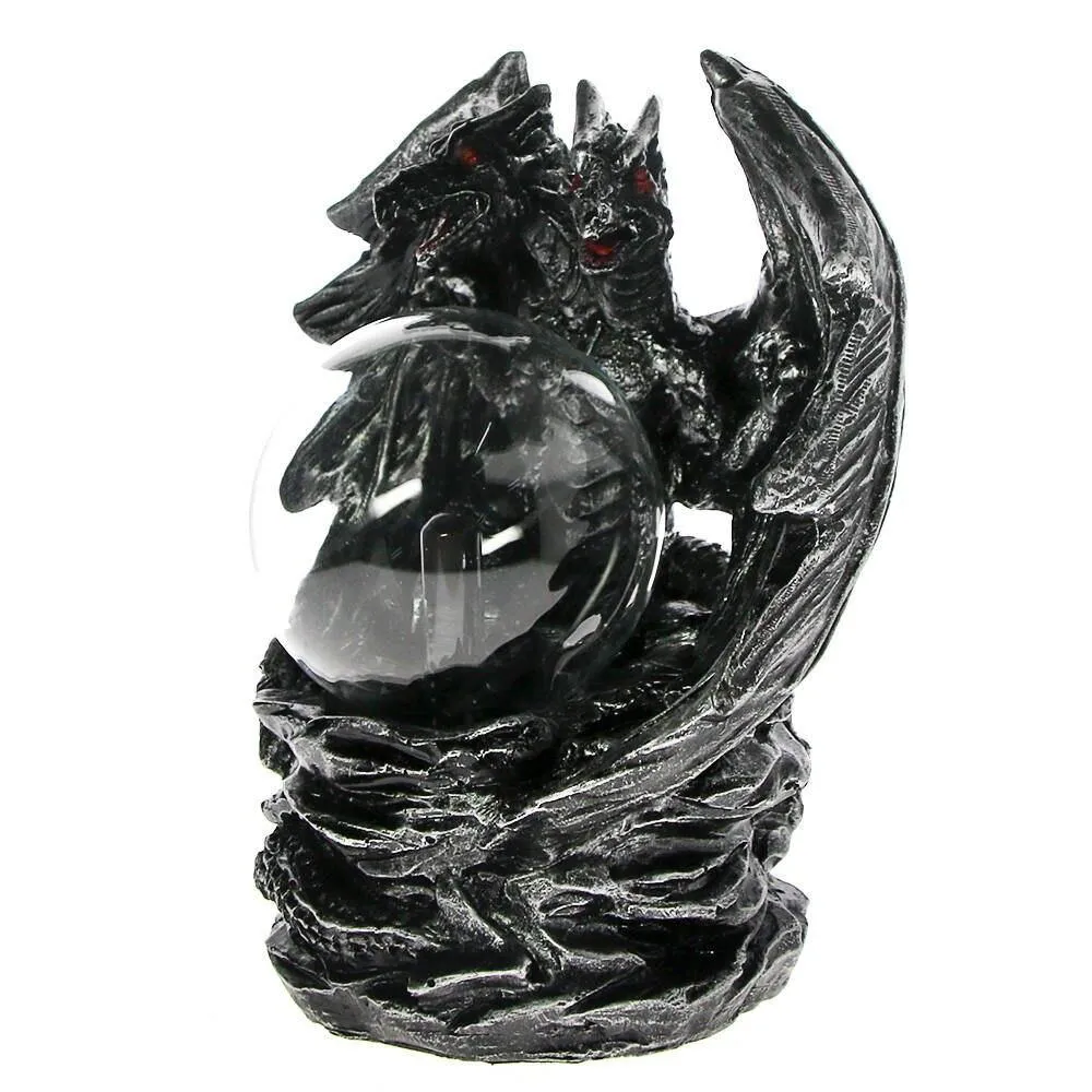 Double Headed Dragon Plasma Ball Figurine