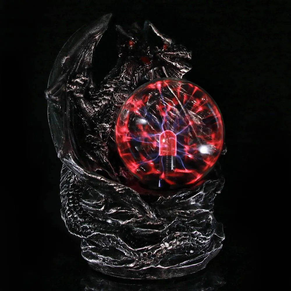 Double Headed Dragon Plasma Ball Figurine