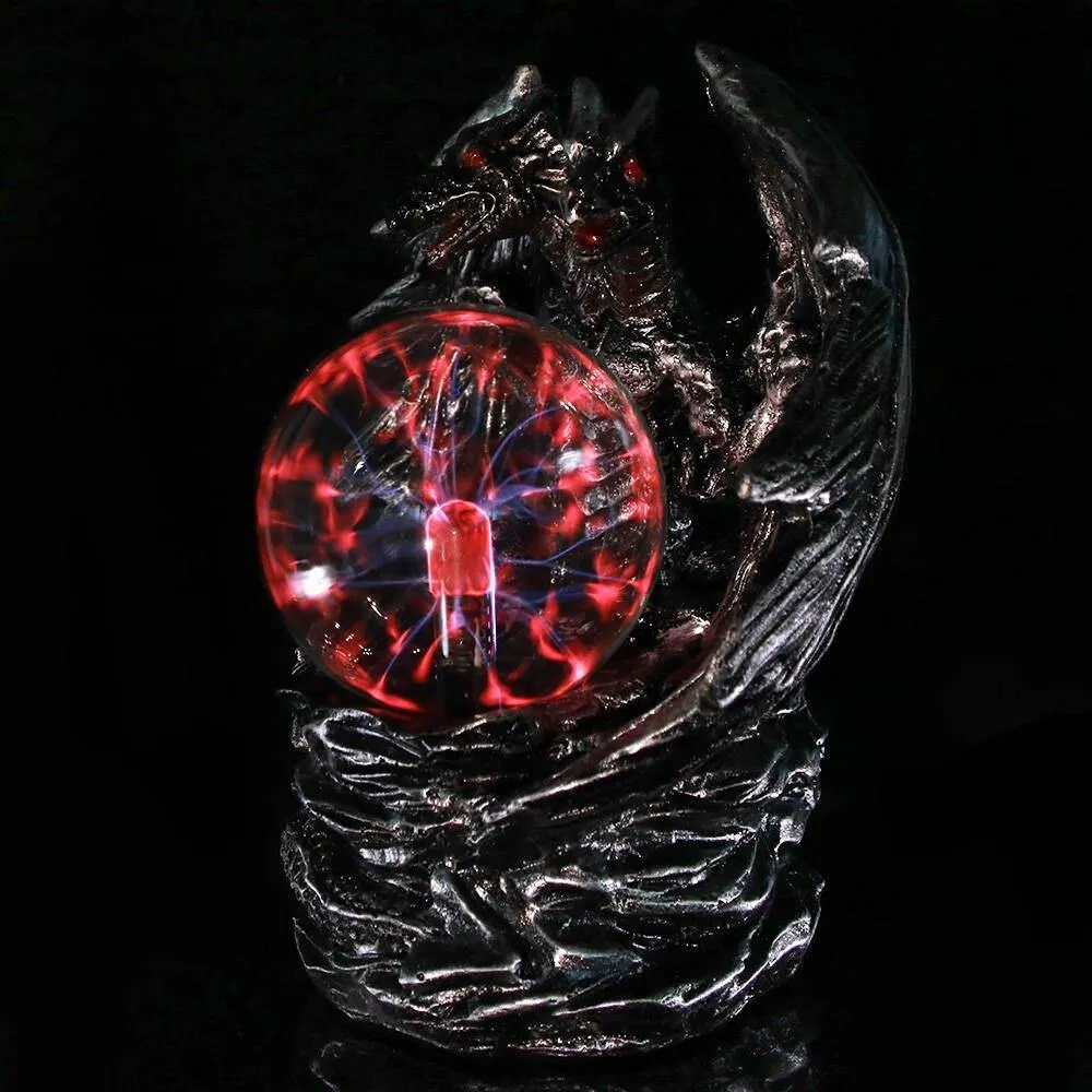 Double Headed Dragon Plasma Ball Figurine