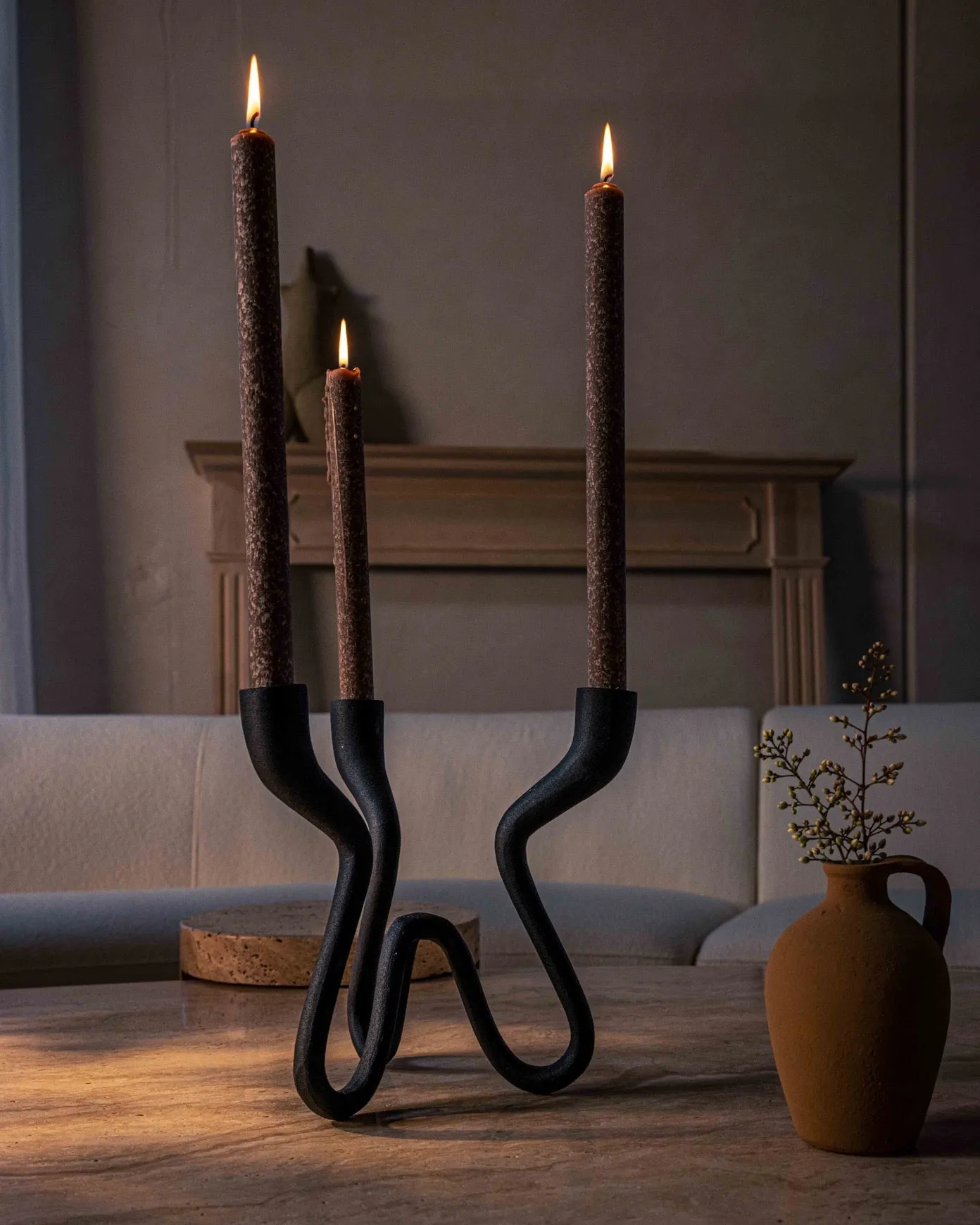 Ebony Elevated Candelabra