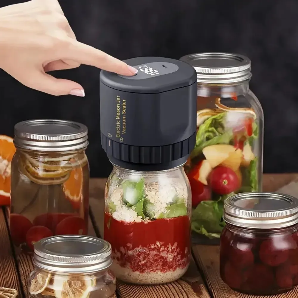 Electric Mason Jar Vacuum Sealer - Preserve Freshness Effortlessly