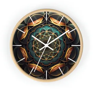 Geometric Congruence Masonic Wall Clock w/ lines