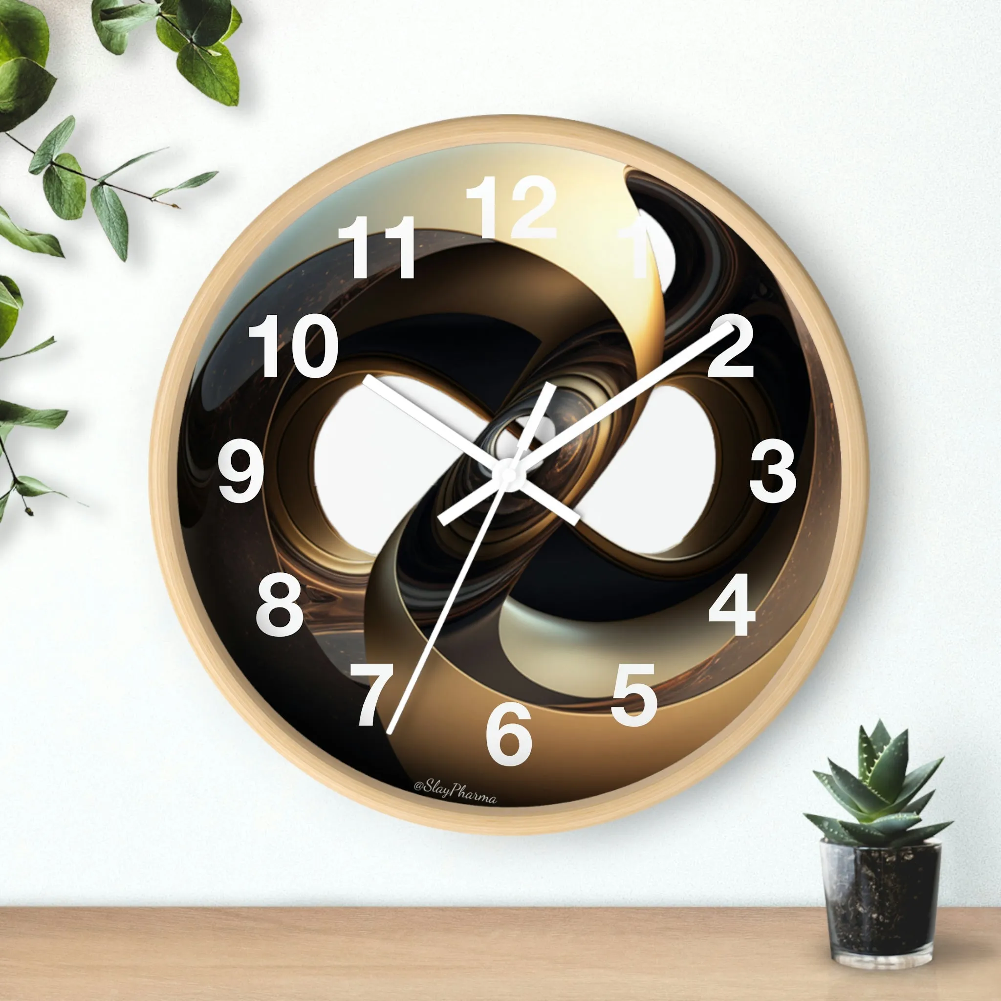 Geometric Wall Clock #11 w/ numbers