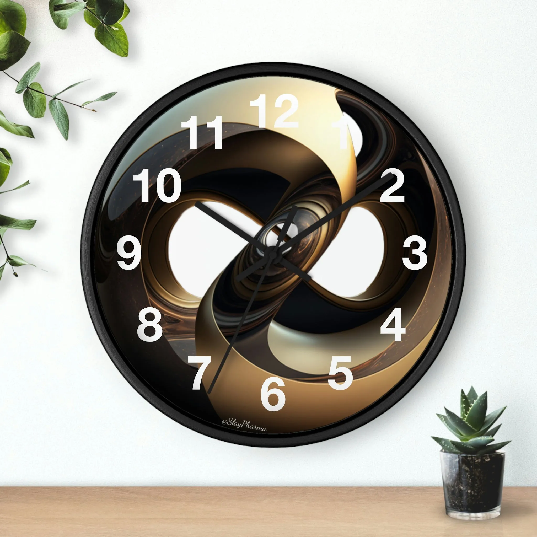 Geometric Wall Clock #11 w/ numbers