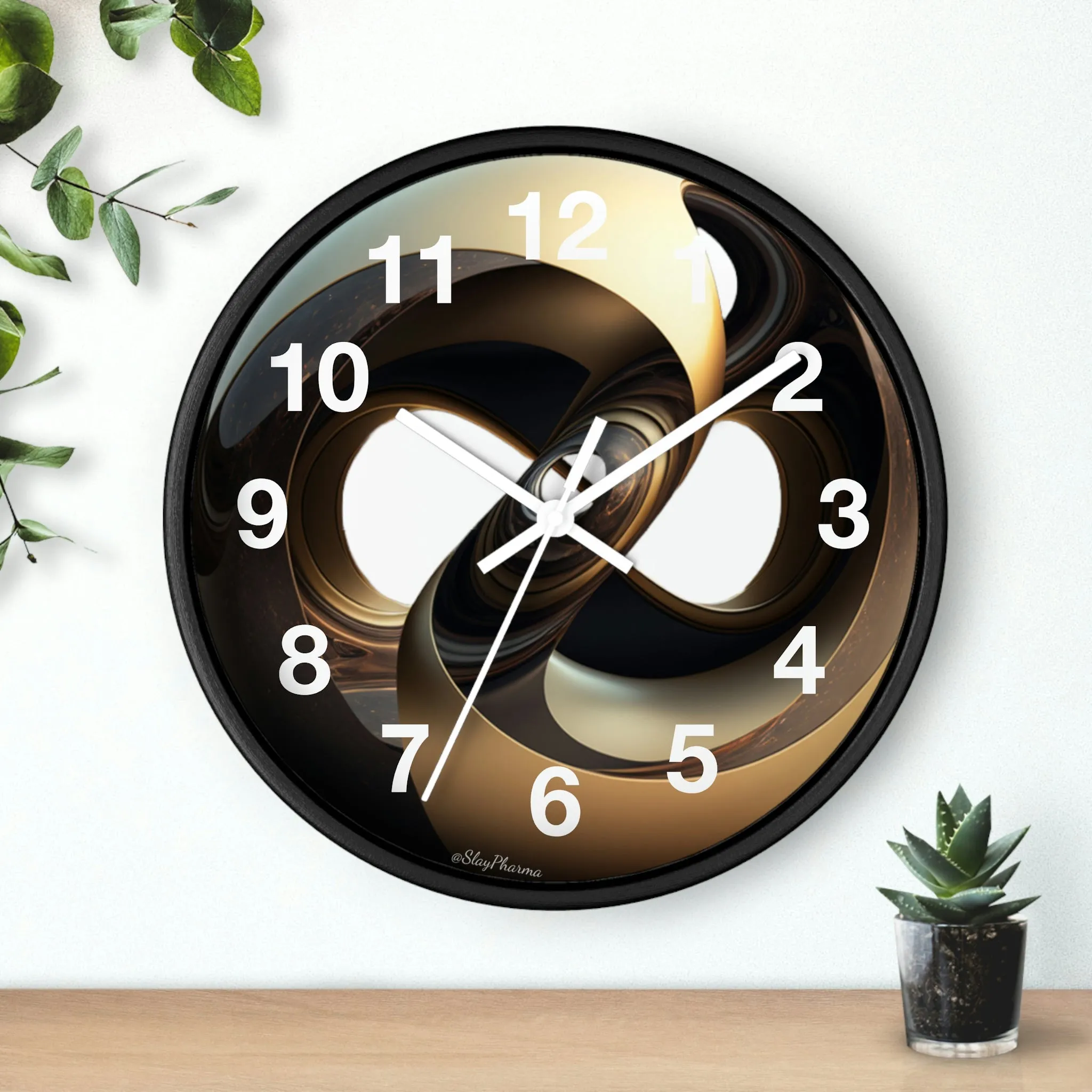 Geometric Wall Clock #11 w/ numbers