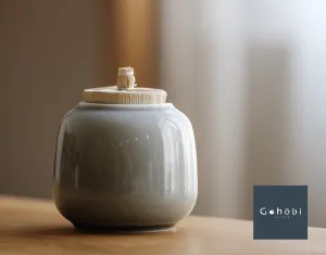 Gohobi Ceramic Shoot Glazed Tea Storage Jars