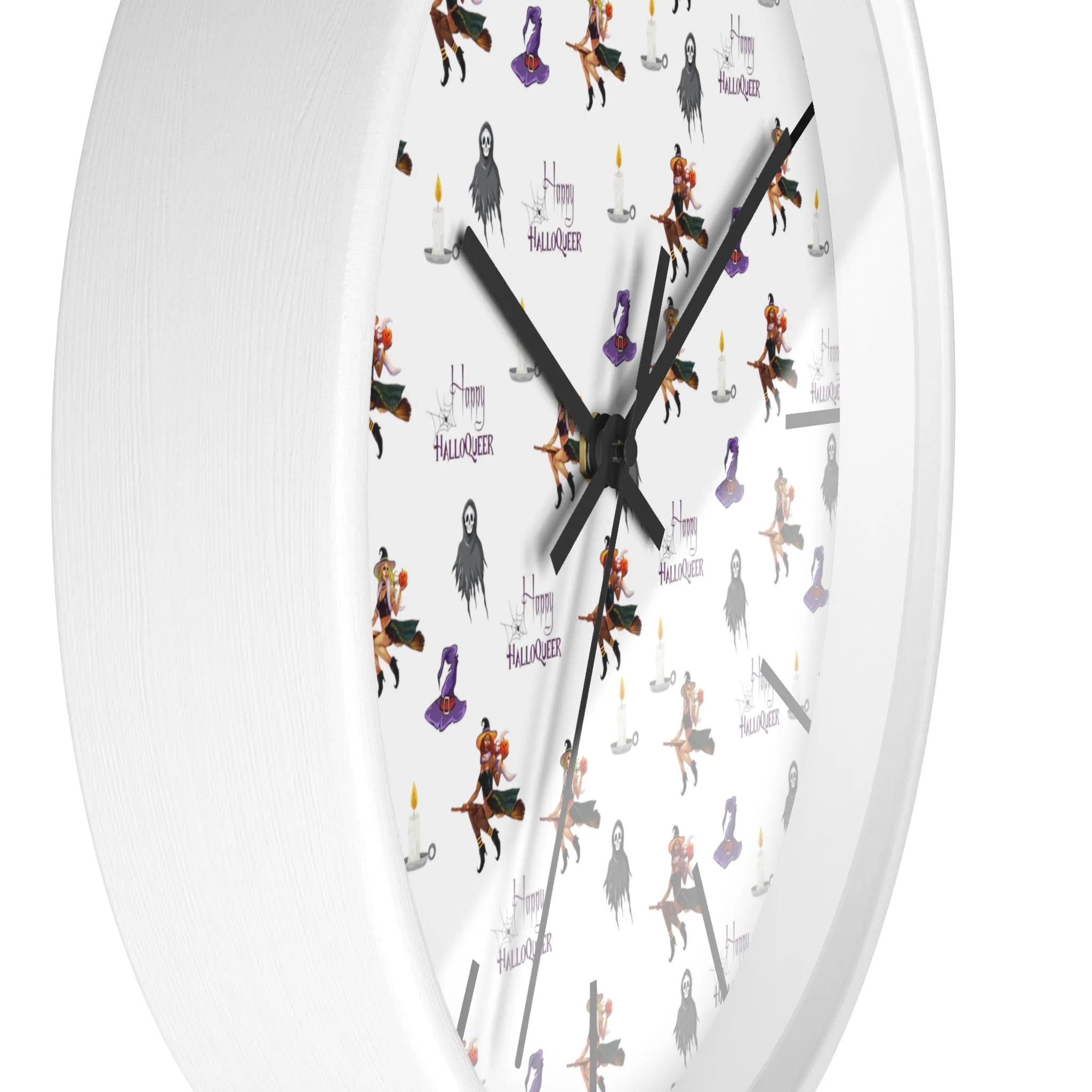 Halloween Wall Clock - Happy HallowQueer Pattern