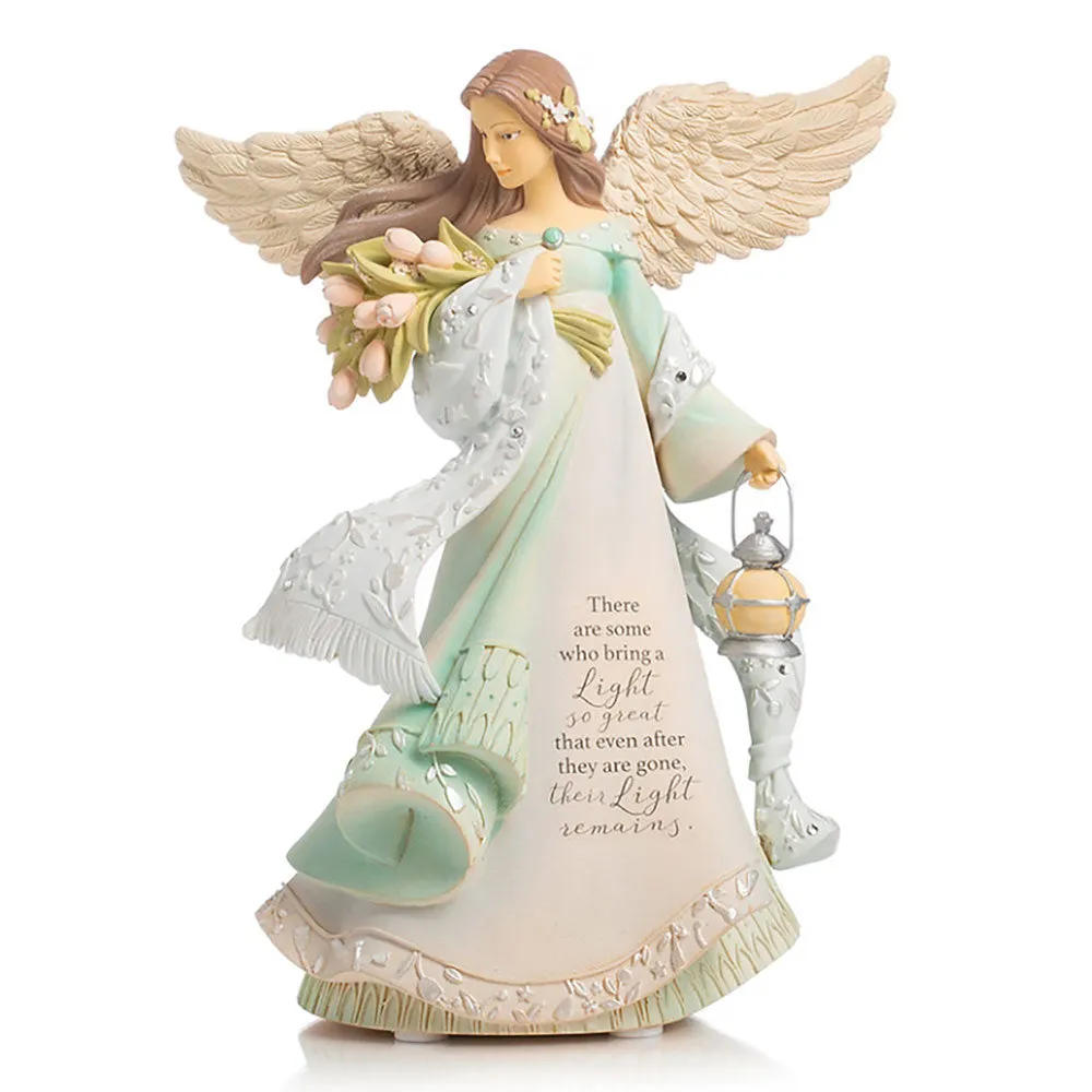 Hamilton Collection A Light So Great Remembrance Angel Figurine by Karen Hahn