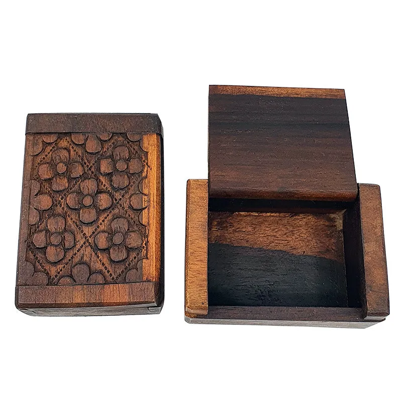 Hand craft wooden  stash box medium