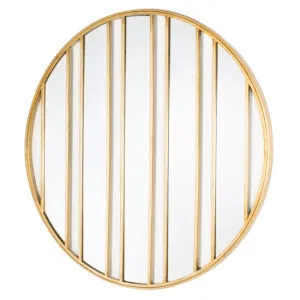 Harriet Stripes Wall Mirror Gold 92cm