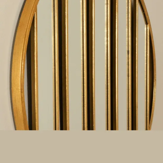 Harriet Stripes Wall Mirror Gold 92cm