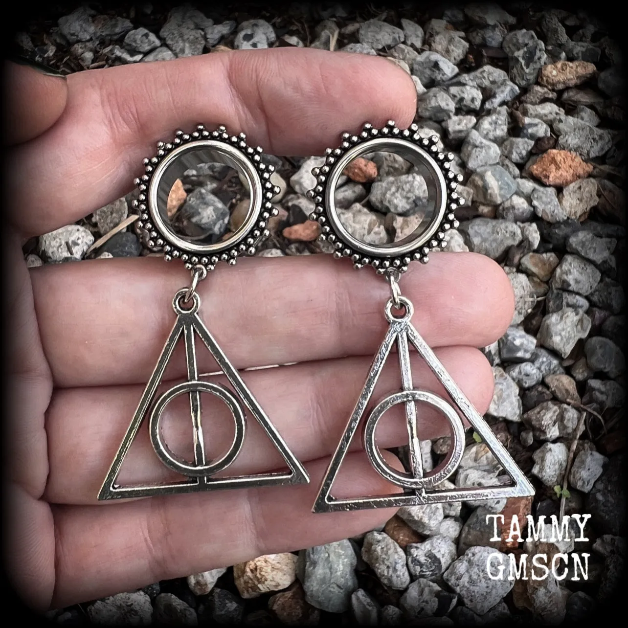 Harry Potter tunnel earrings-Pop culture ear gauges