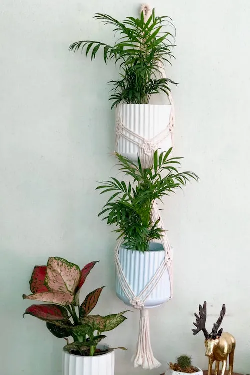 HoM Handcrafted Macrame two-tier Plant Hanger (Variant 1)