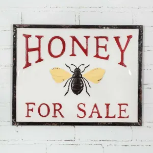 Honey for Sale Metal Sign