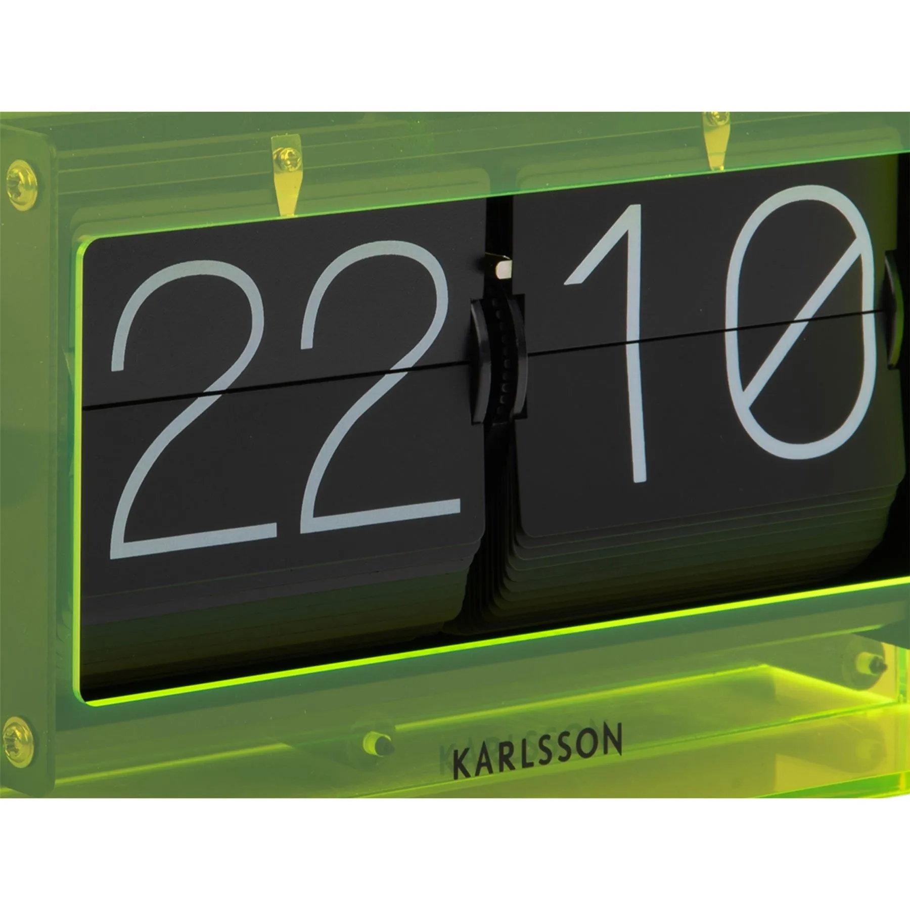 Karlsson Table Flip Clock Enclosed Boxed 20.7cm Clock