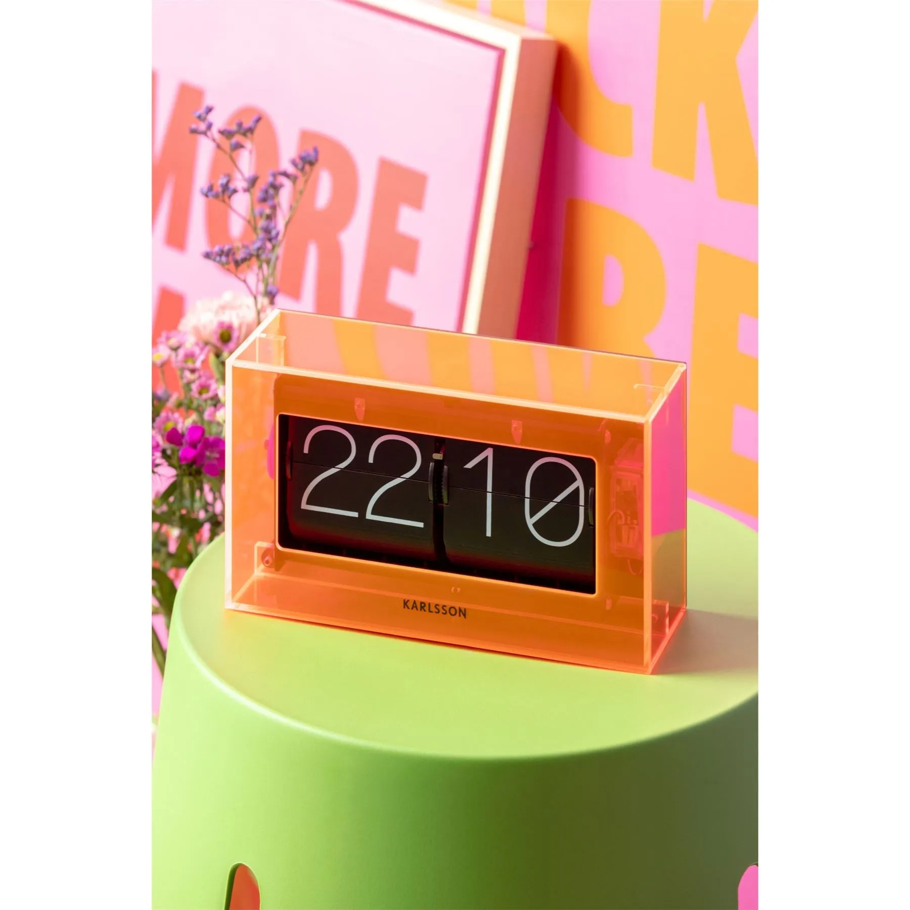 Karlsson Table Flip Clock Enclosed Boxed 20.7cm Clock