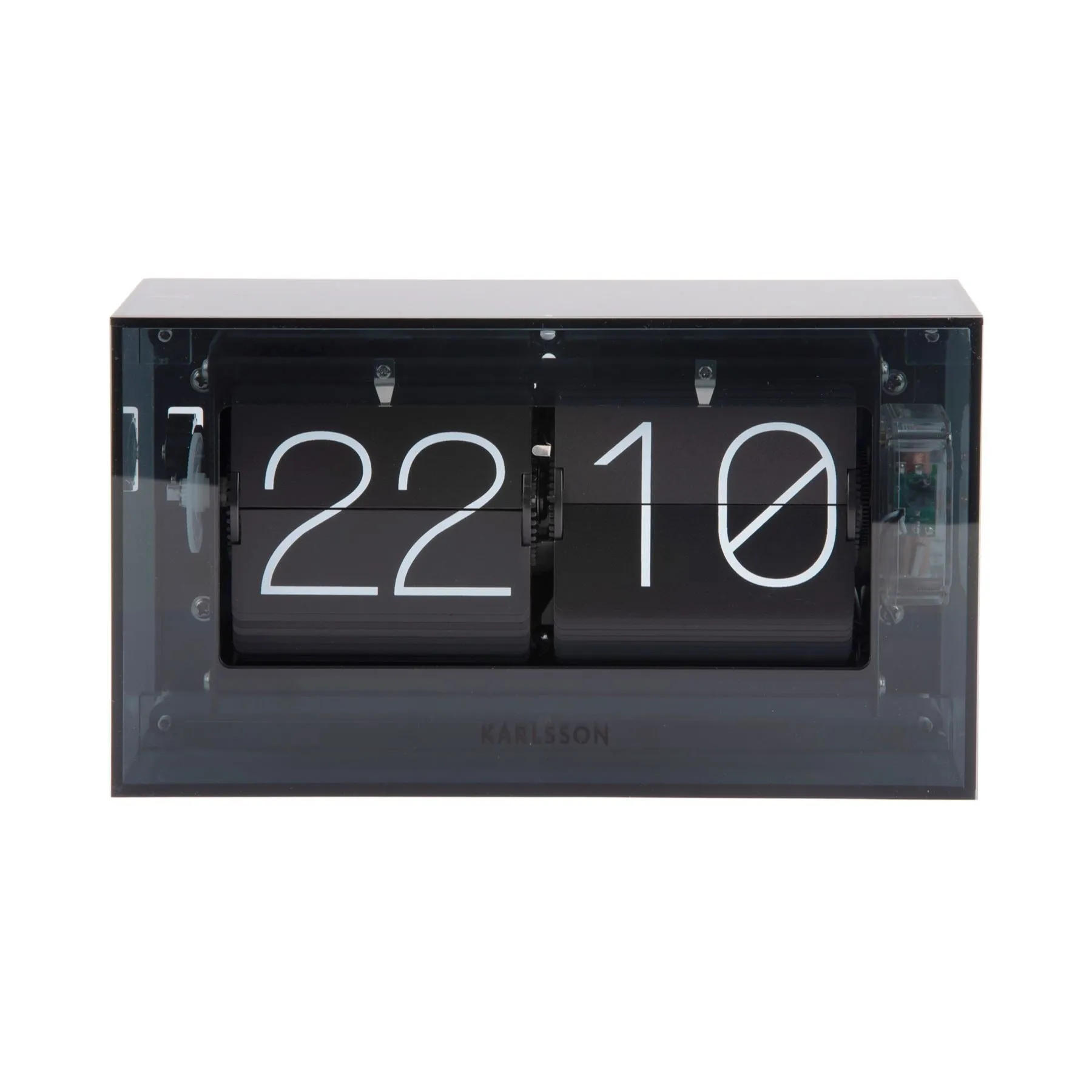 Karlsson Table Flip Clock Enclosed Boxed 20.7cm Clock