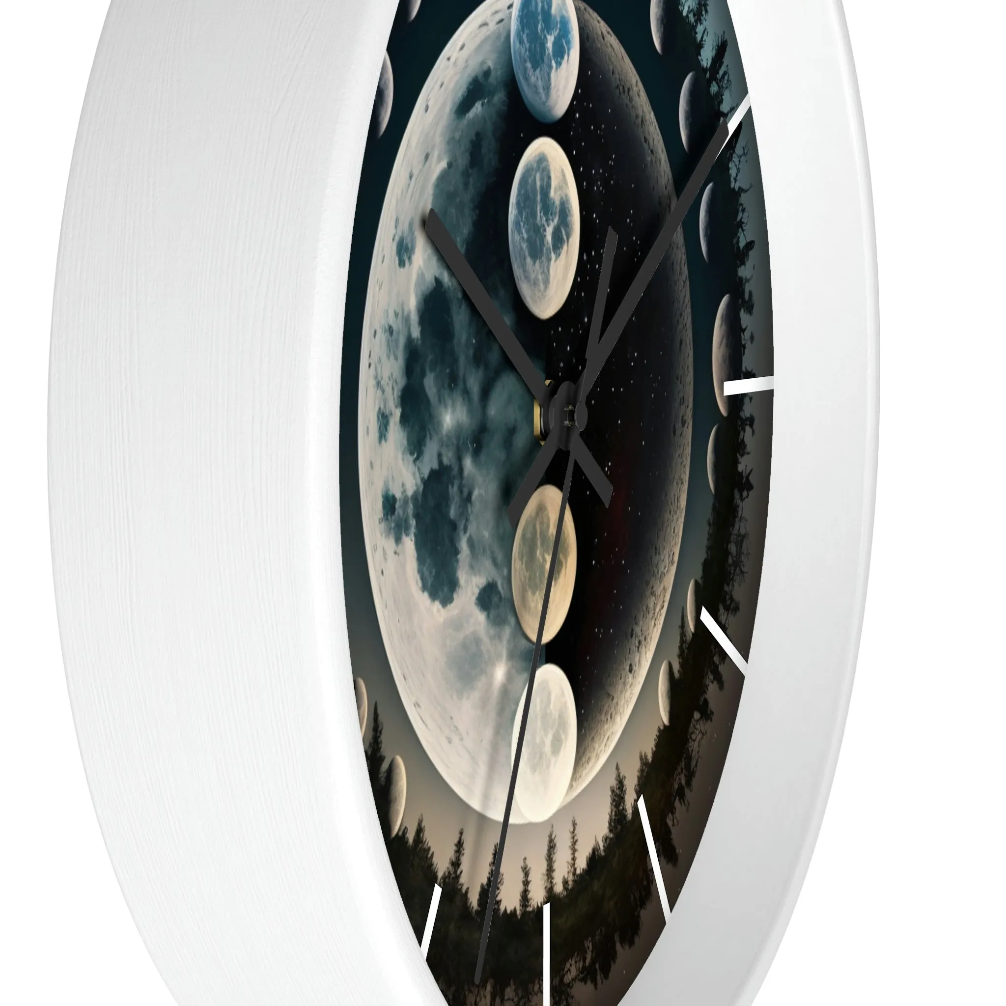 Lunar Dreams Wall Clock #2 w/ lines